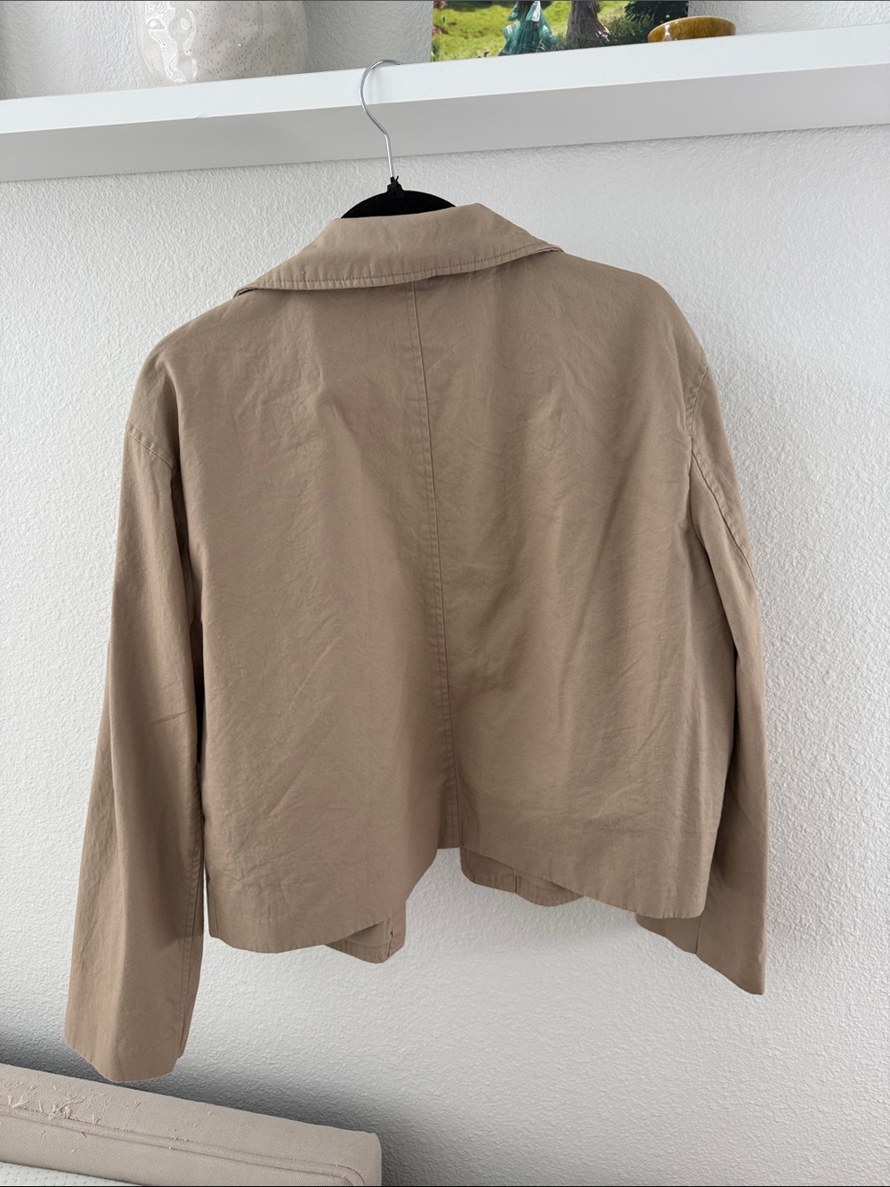 H&M Classic Women's Khaki cottage Button-Front Jacket - Picture 5 of 5